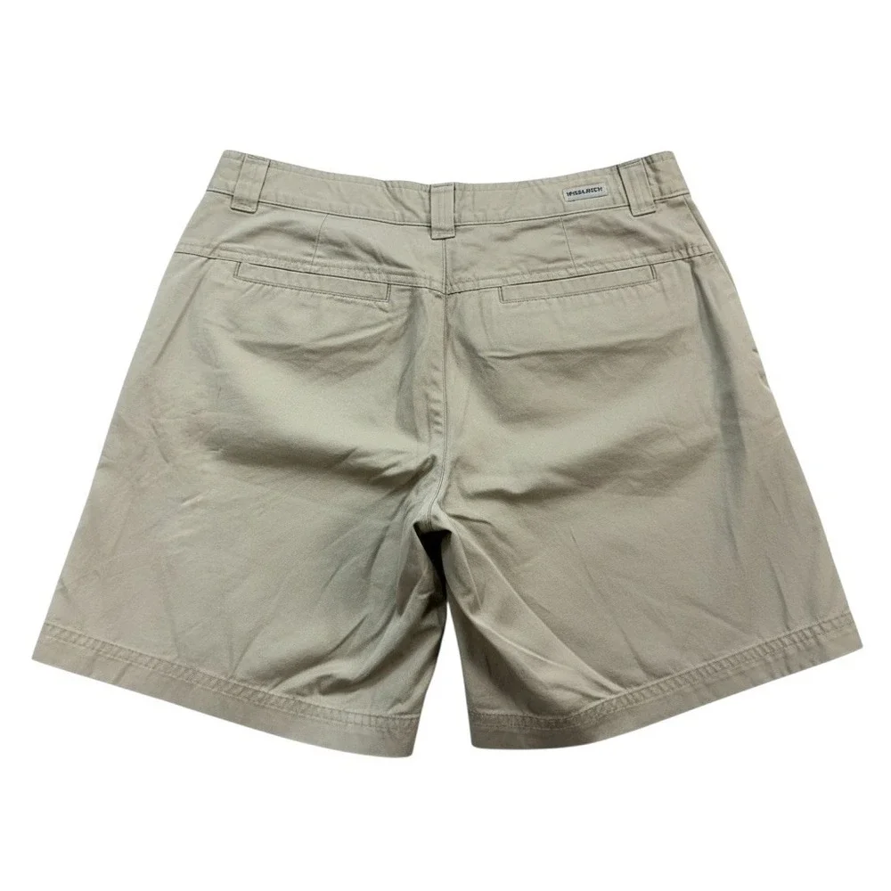 Woolrich Womens Shorts 4 Petite Kenna Stone Beige 100% Cotton Solid Chino Hiking
